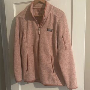 L.L. Bean Pink Full-Zip Fleece Jacket